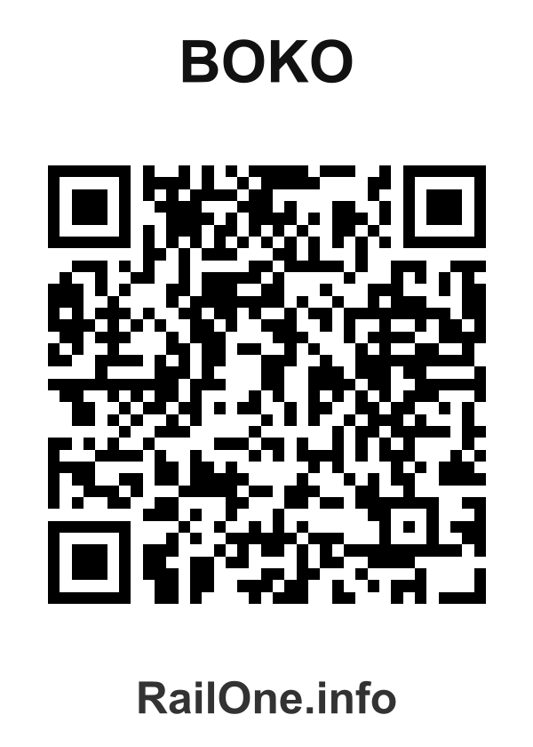 RailOne QR Code for Boko station