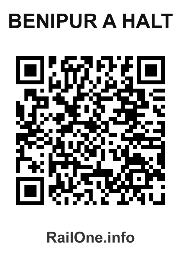 RailOne QR Code for Benipur A Halt station