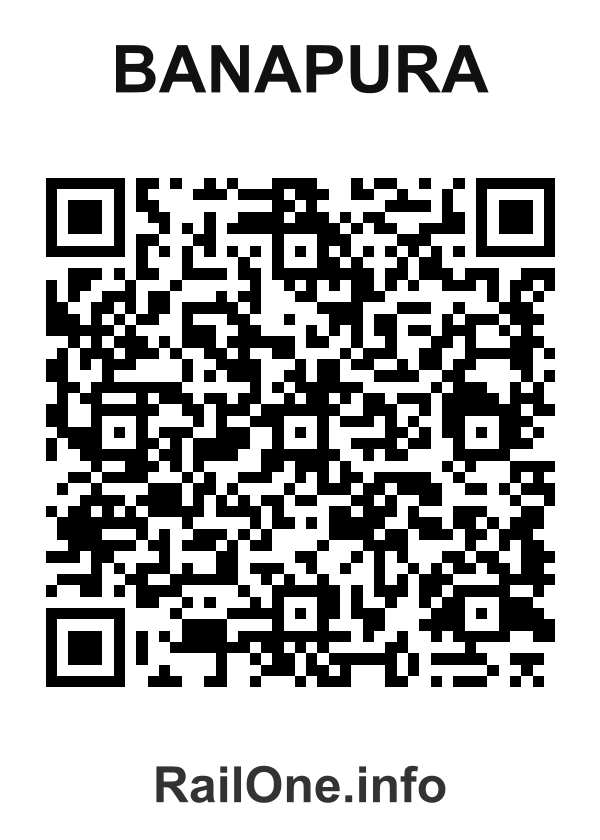 RailOne QR Code for Banapura station