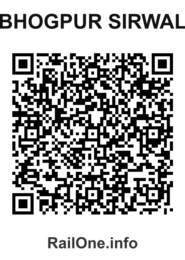 RailOne QR Code for Bhogpur Sirwal station
