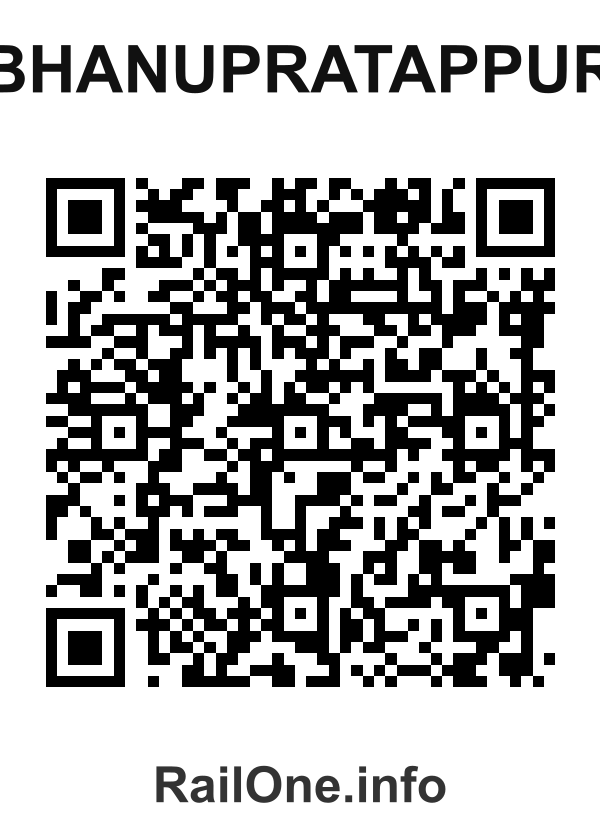 RailOne QR Code for Bhanupratappur station