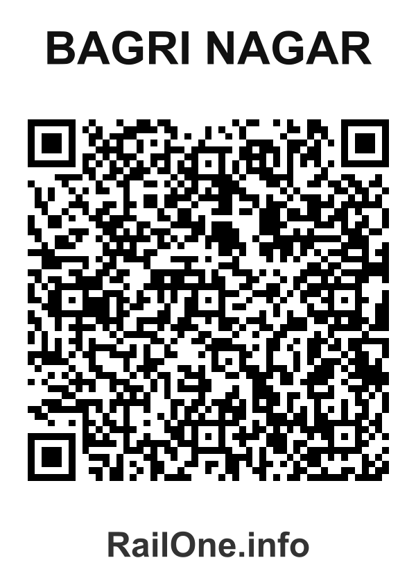 RailOne QR Code for Bagri Nagar station