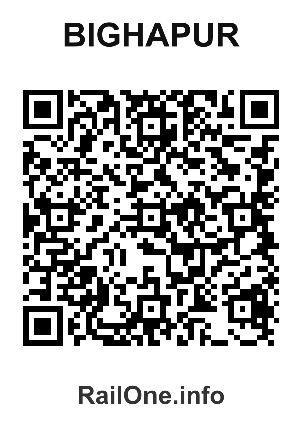 RailOne QR Code for Bighapur station