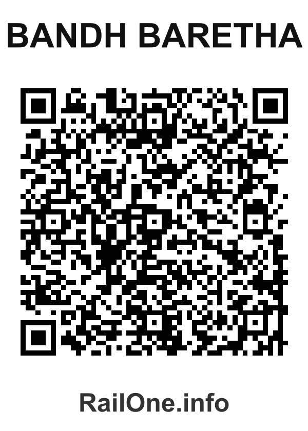 RailOne QR Code for Bandh Baretha station
