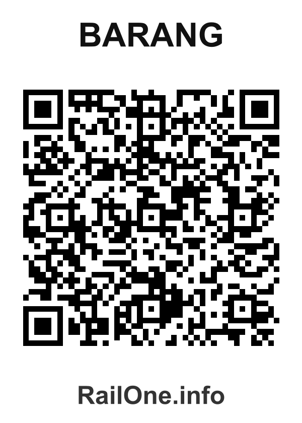RailOne QR Code for Barang station