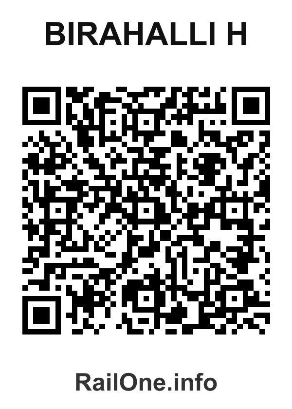 RailOne QR Code for Birahalli H station