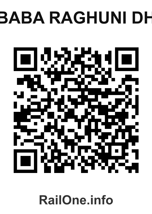 RailOne QR Code for Baba Raghuni Dh station