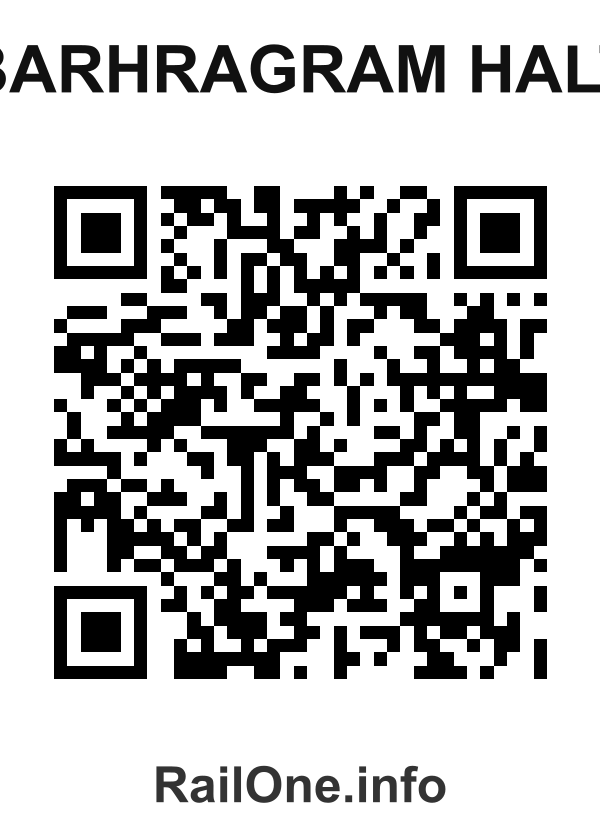 RailOne QR Code for Barhragram Halt station