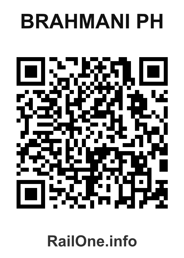 RailOne QR Code for Brahmani Ph station