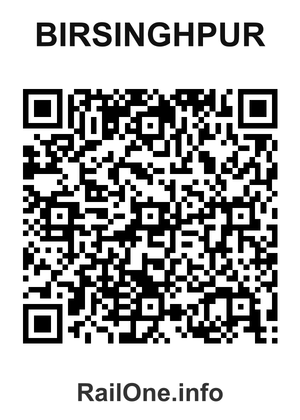 RailOne QR Code for Birsinghpur station