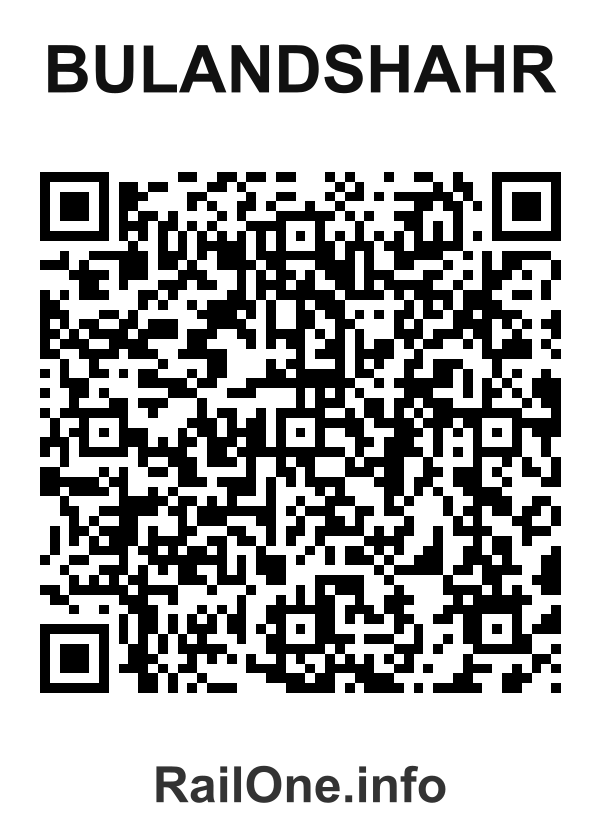 RailOne QR Code for Bulandshahr station
