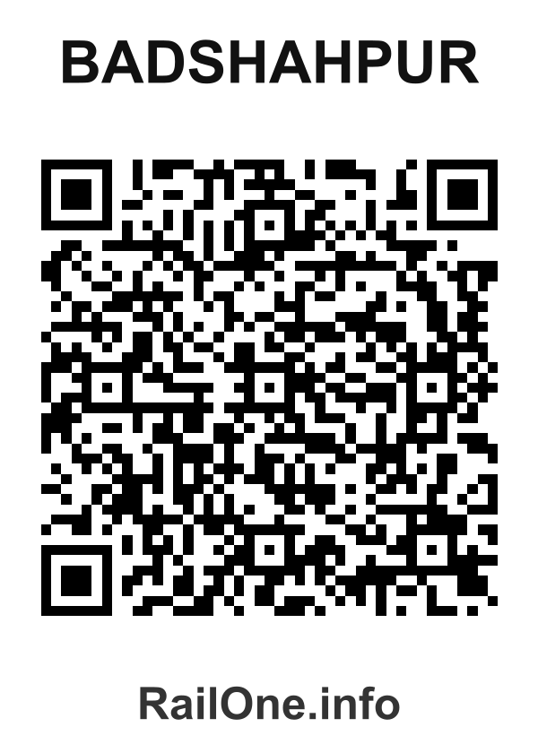 RailOne QR Code for Badshahpur station