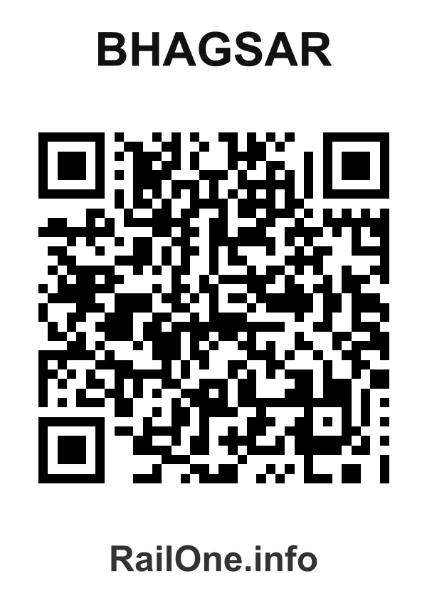RailOne QR Code for Bhagsar station