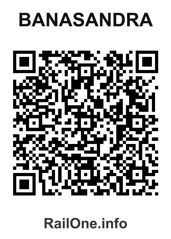 RailOne QR Code for Banasandra station