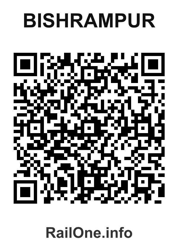 RailOne QR Code for Bishrampur station