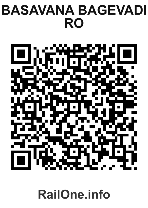 RailOne QR Code for Basavana Bagevadi Ro station