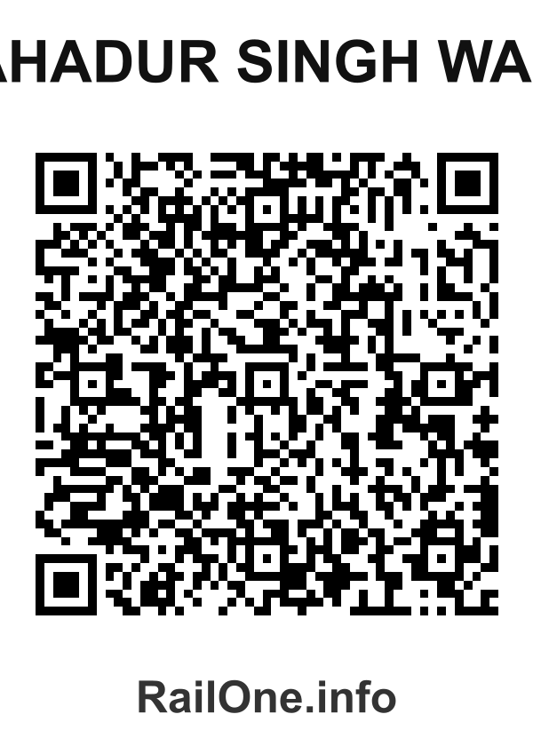 RailOne QR Code for Bahadur Singh Wala station