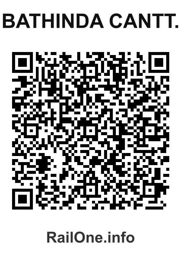 RailOne QR Code for Bathinda Cantt. station