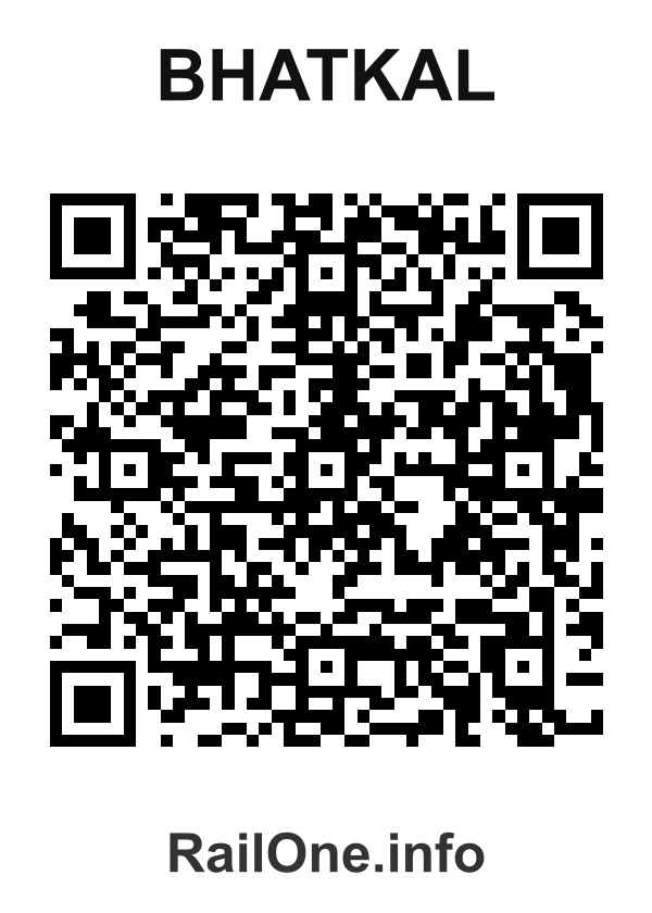 RailOne QR Code for Bhatkal station