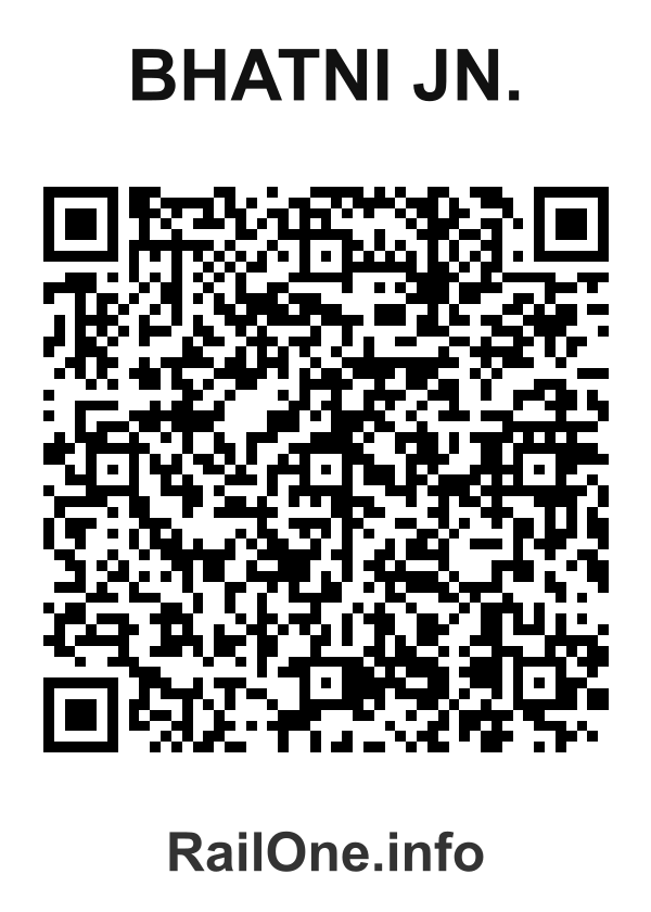 RailOne QR Code for Bhatni Jn. station