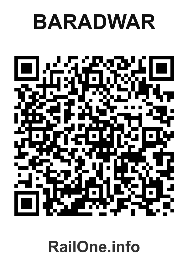 RailOne QR Code for Baradwar station