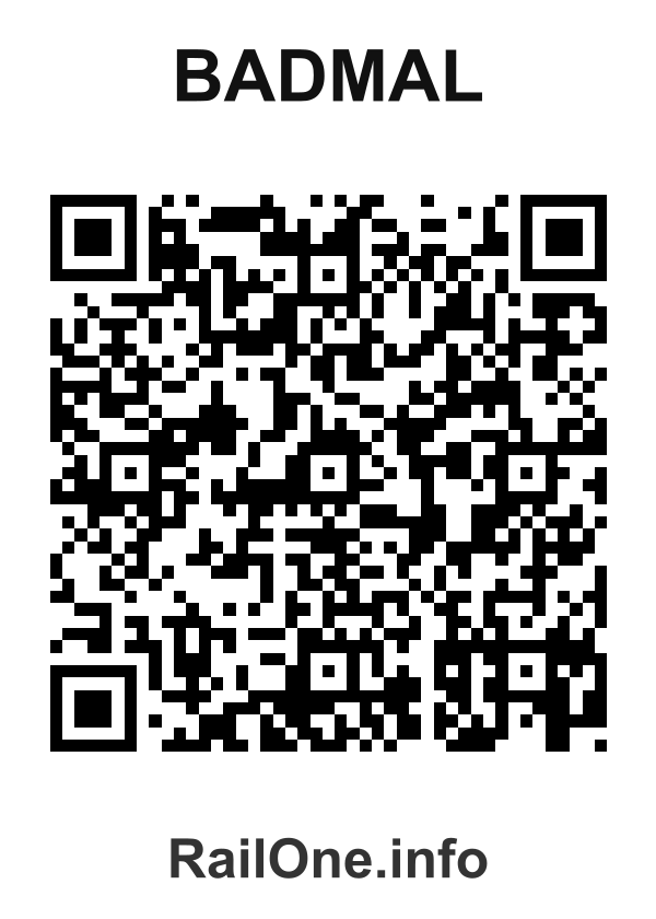 RailOne QR Code for Badmal station