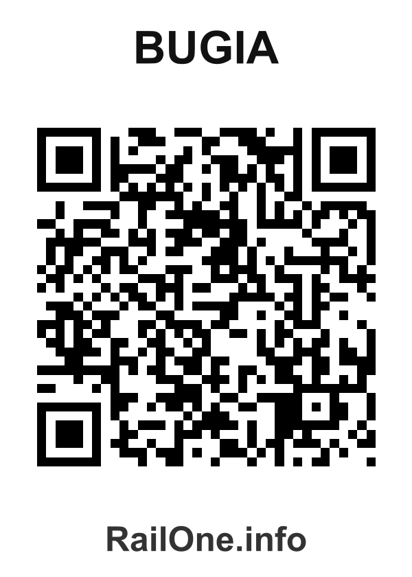 RailOne QR Code for Bugia station