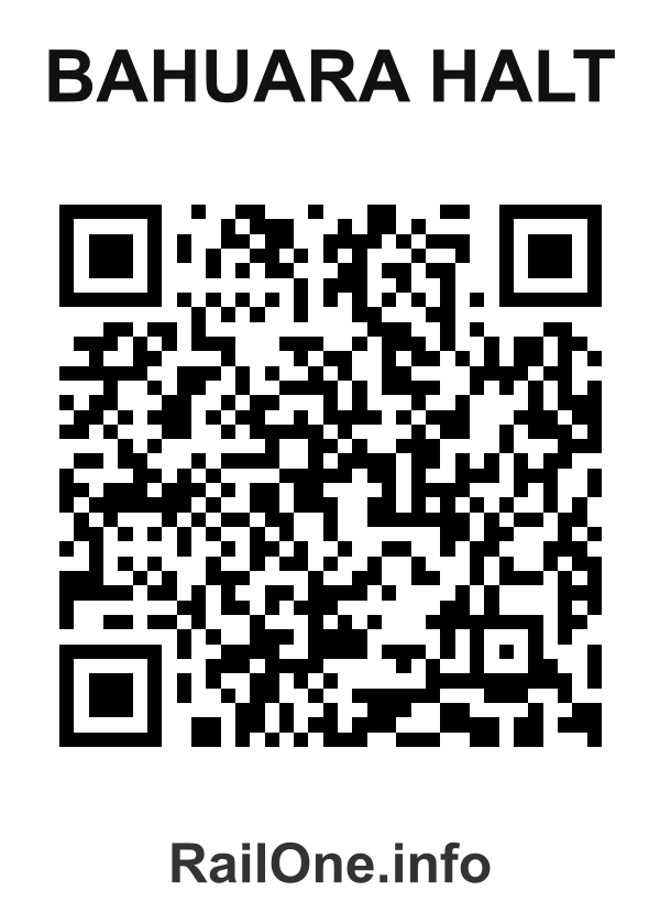 RailOne QR Code for Bahuara Halt station