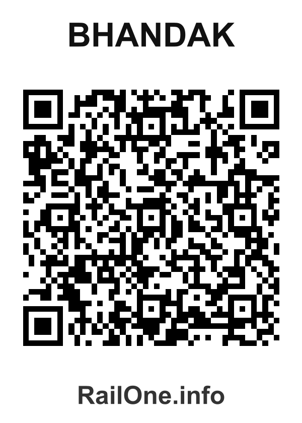 RailOne QR Code for Bhandak station