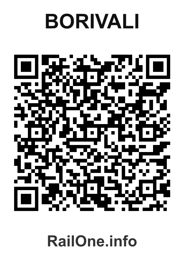 RailOne QR Code for Borivali station