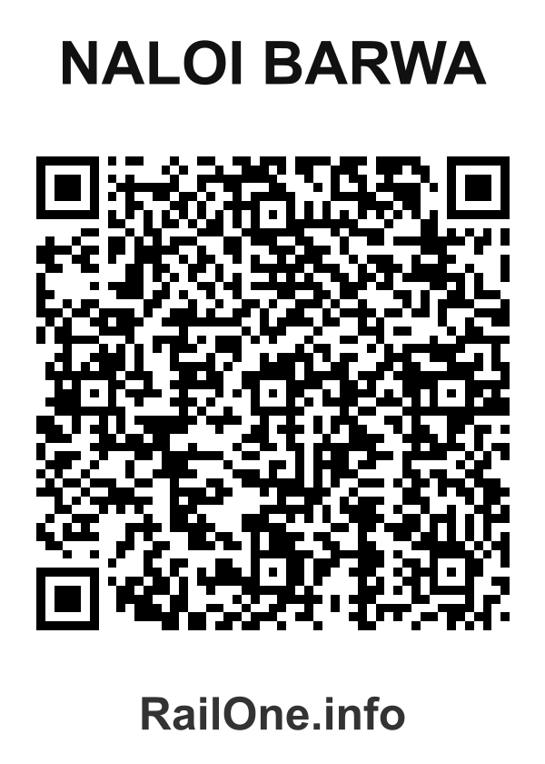 RailOne QR Code for Naloi Barwa station