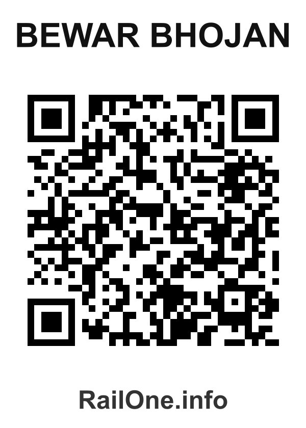 RailOne QR Code for Bewar Bhojan station
