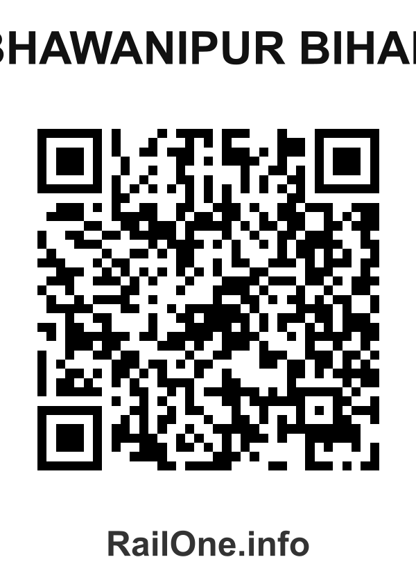 RailOne QR Code for Bhawanipur Bihar station