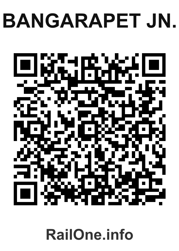RailOne QR Code for Bangarapet Jn. station