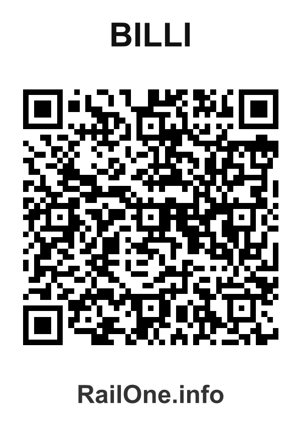 RailOne QR Code for Billi station