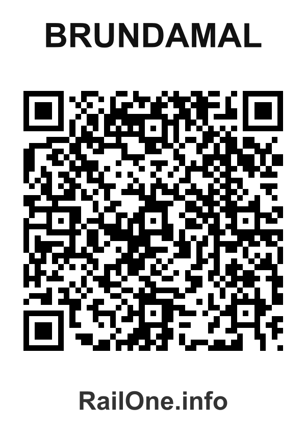 RailOne QR Code for Brundamal station