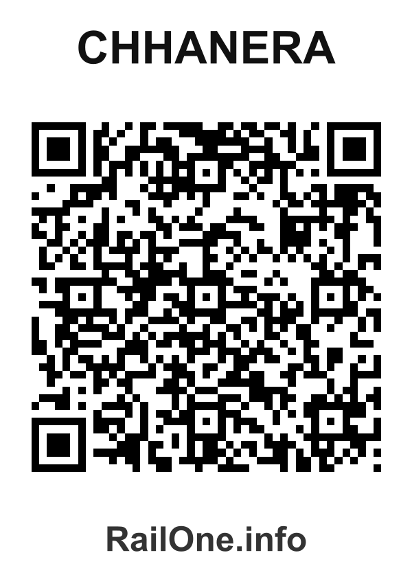 RailOne QR Code for Chhanera station