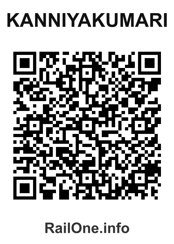 RailOne QR Code for Kanniyakumari station