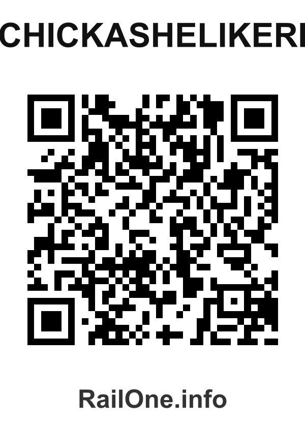 RailOne QR Code for Chickashelikeri station