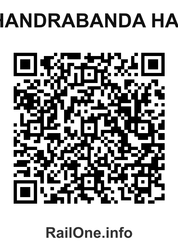 RailOne QR Code for Chandrabanda Halt station