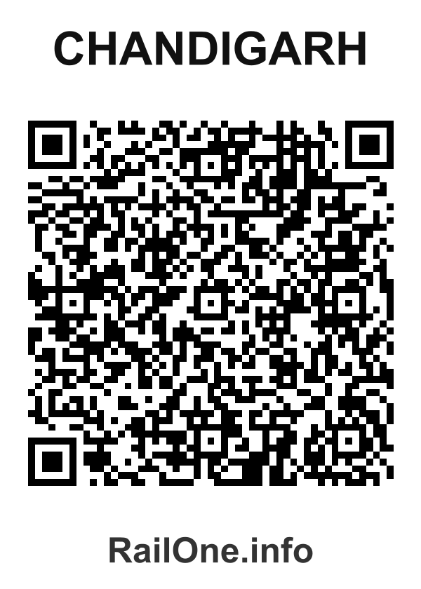 RailOne QR Code for Chandigarh station