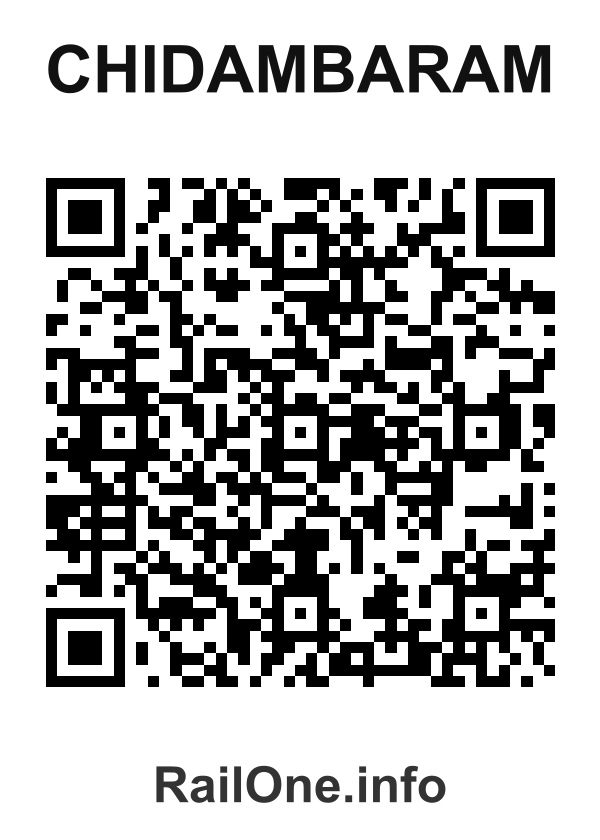 RailOne QR Code for Chidambaram station