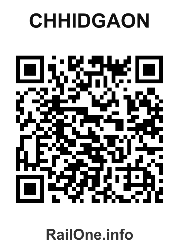 RailOne QR Code for Chhidgaon station