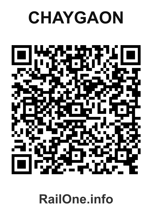 RailOne QR Code for Chaygaon station