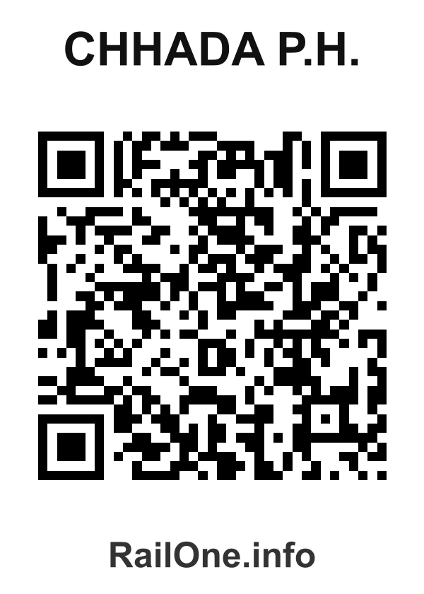 RailOne QR Code for Chhada P.h. station