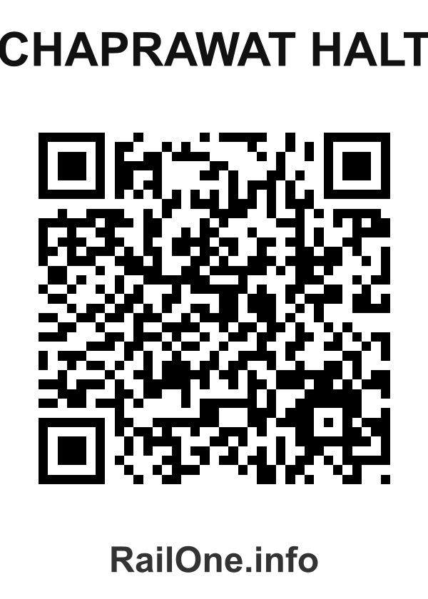 RailOne QR Code for Chaprawat Halt station