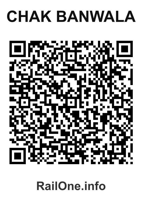 RailOne QR Code for Chak Banwala station