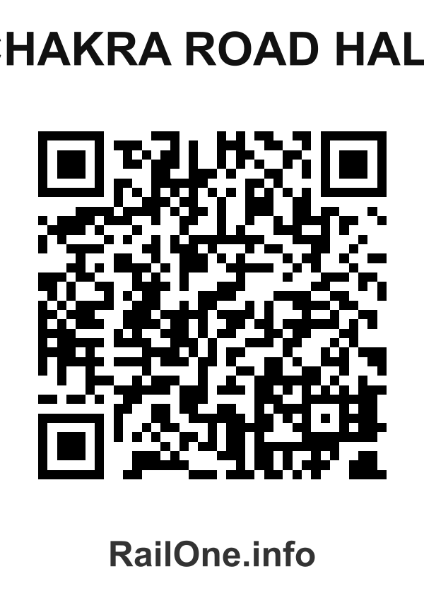 RailOne QR Code for Chakra Road Halt station