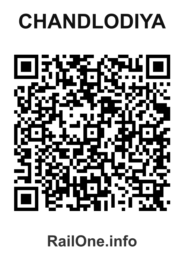 RailOne QR Code for Chandlodiya station