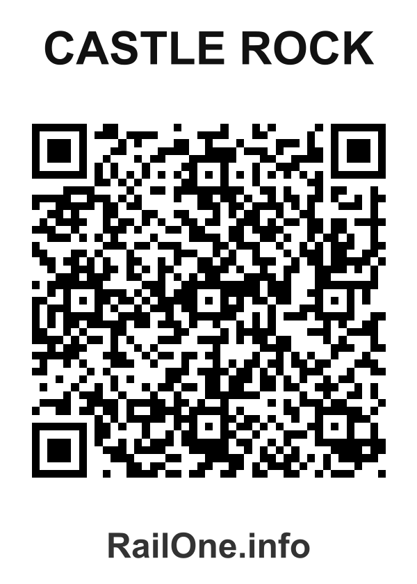 RailOne QR Code for Castle Rock station